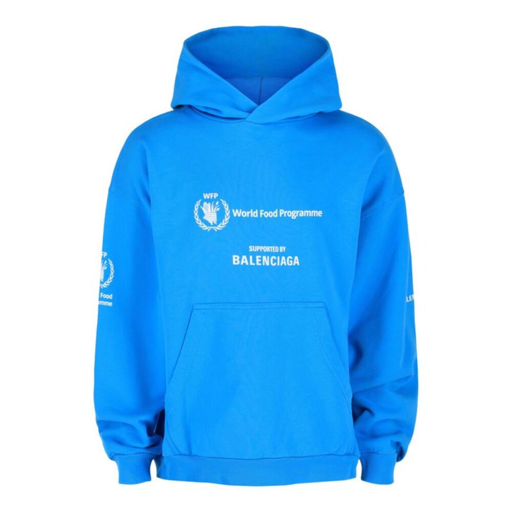 Balenciaga World Food Programme Graphic Print Hoodie Multi Mens